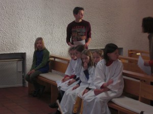 Engel und Wirte, Krippenspielprobe 2014